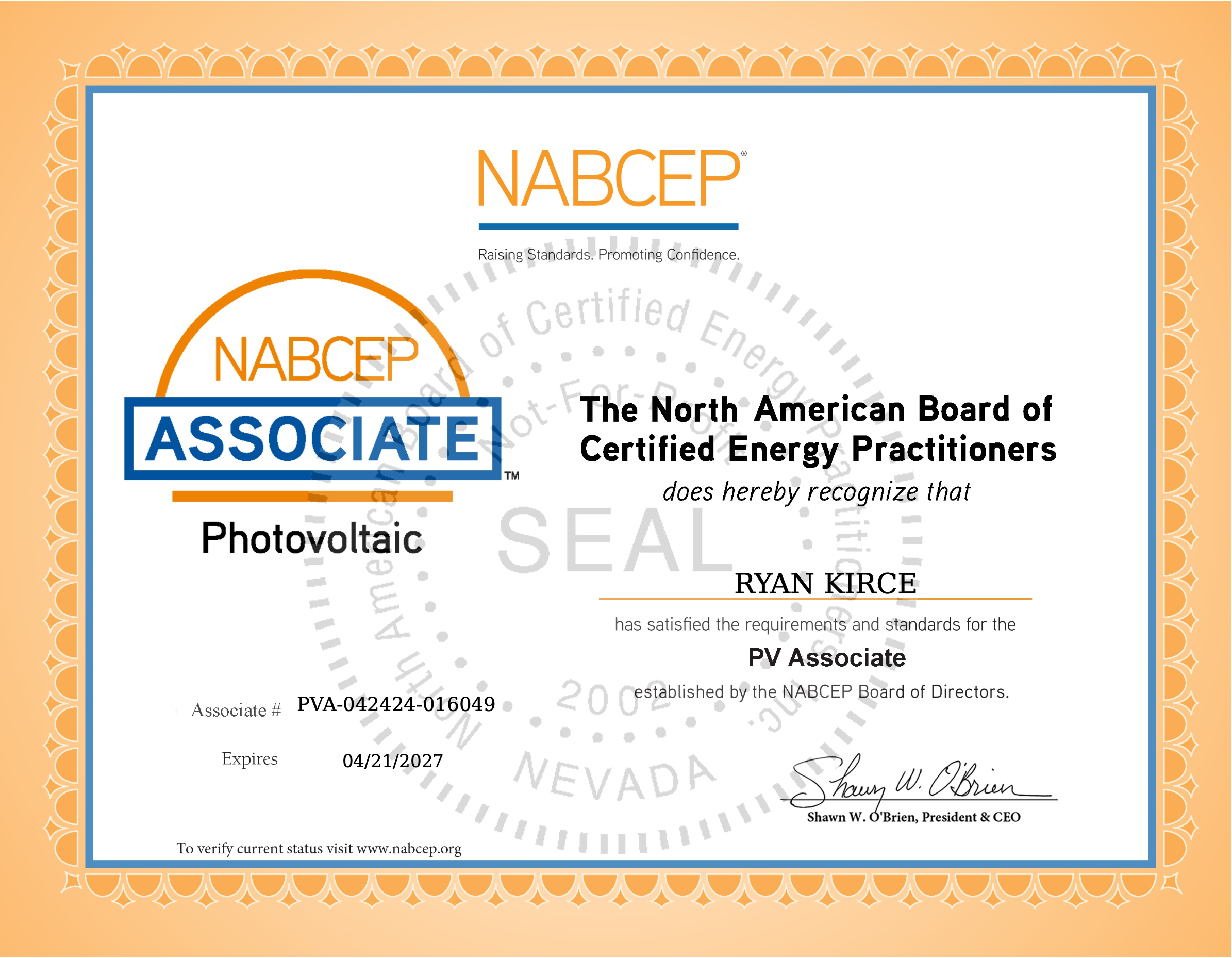 NABCEP Certification